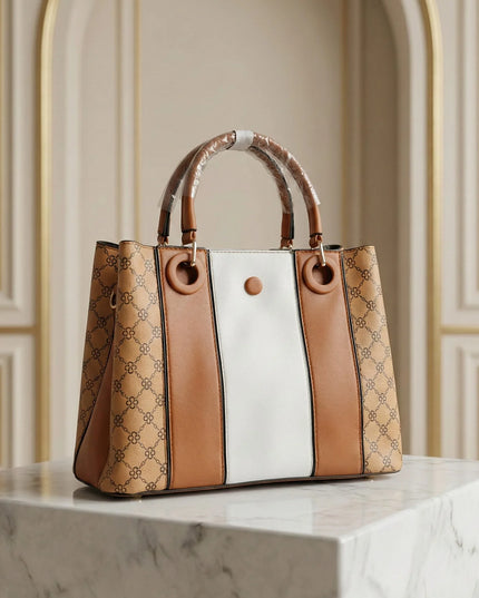 Chic Tri-Tone Monogram Tote Bag