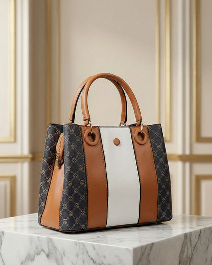 Chic Tri-Tone Monogram Tote Bag