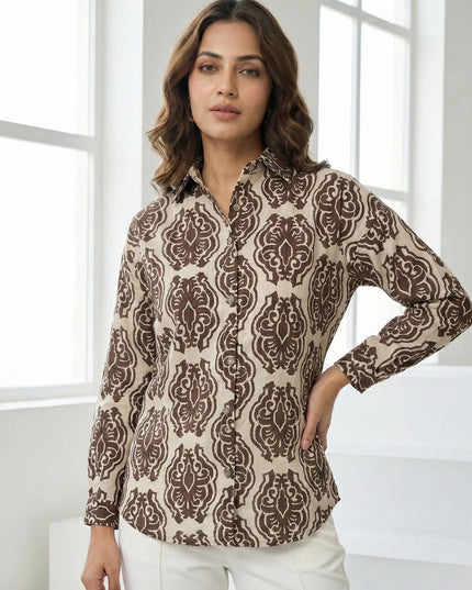 Signature Print Tunic Shirt