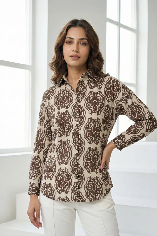 Signature Print Tunic Shirt