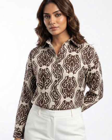 Signature Print Tunic Shirt