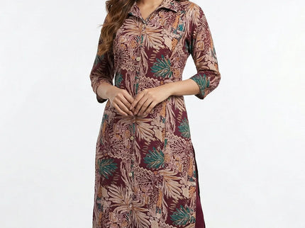 Botanical Print Shirt-Kurti