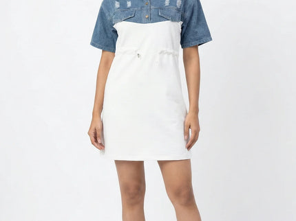 Urban Chic Two-Tone Denim Tunic Dress