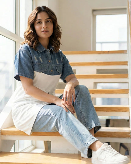 Urban Chic Two-Tone Denim Tunic Dress