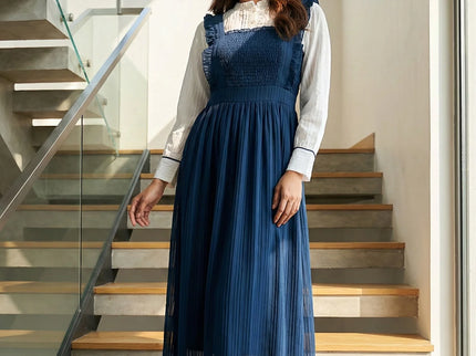 Elegant Plum Smocked Pinafore Set