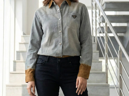 Urban Ombre Dip-Dye Denim Shirt