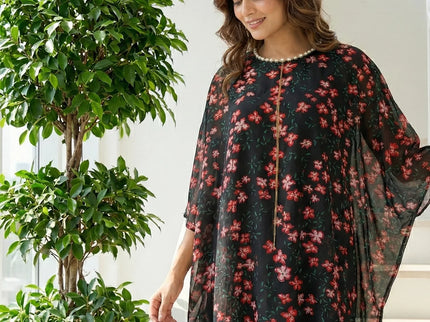 Effortless Floral Kaftan Dress