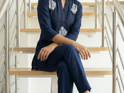 Classic Paisley Embroidered Kurta Set