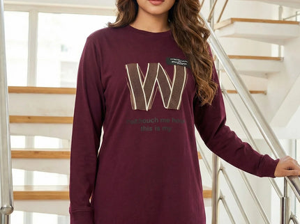 Graphic Long-Sleeve T-Shirt Dress