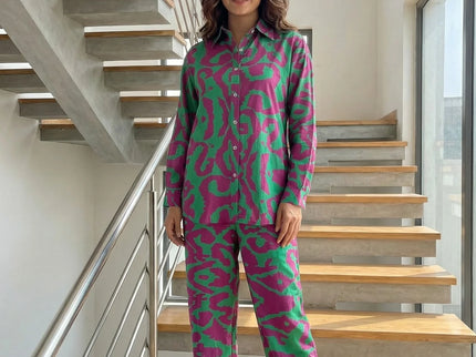 Abstract Print Relaxed Fit Co-ord Set