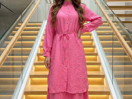 Vibrant Pink Modest Co-Ord Set