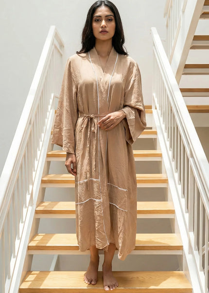 The Textured Contrast Kimono