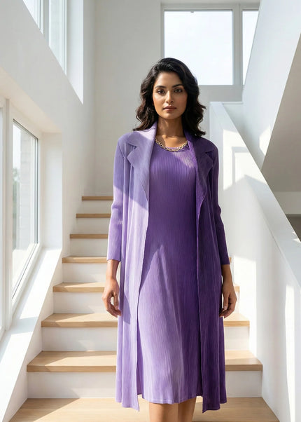 The Luxe Plisse Jacket & Dress Ensemble