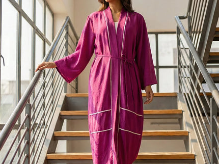 The Textured Contrast Kimono