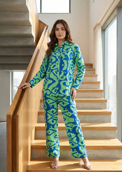 Abstract Print Relaxed Fit Co-ord Set