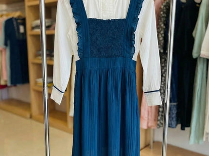 Elegant Plum Smocked Pinafore Set