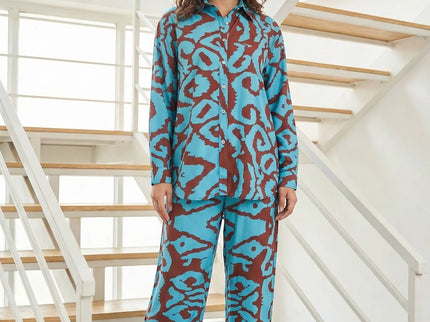 Abstract Print Relaxed Fit Co-ord Set