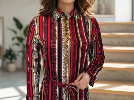 Contemporary Animal Print Button-Down