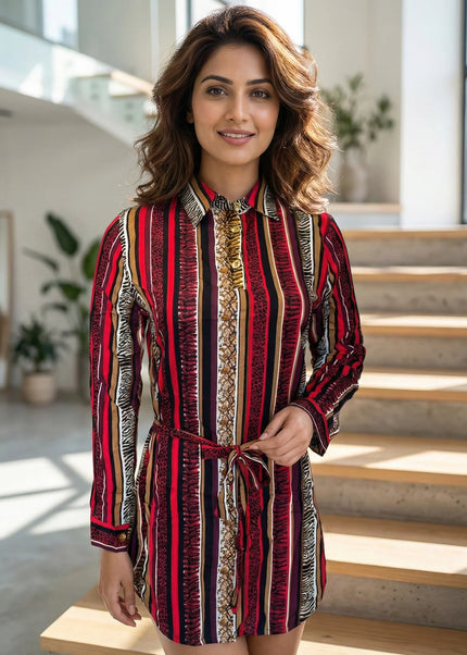 Contemporary Animal Print Button-Down