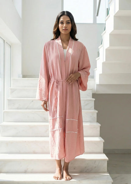 The Textured Contrast Kimono