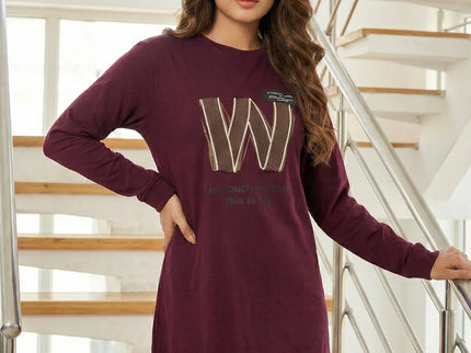 Graphic Long-Sleeve T-Shirt Dress