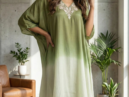 Luxurious Embroidered Kaftan Co-ord Set