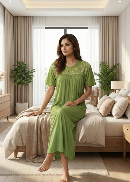 Classic Lace-Accent Nightgown