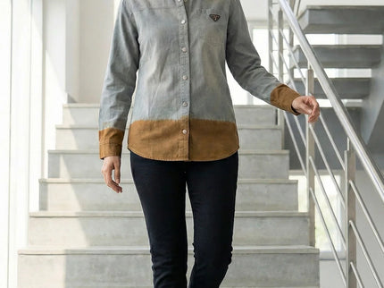 Urban Ombre Dip-Dye Denim Shirt