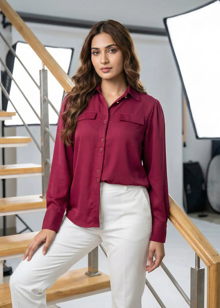 Classic Double-Pocket Button-Down Shirt