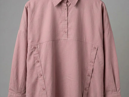 Contemporary Collared Tunic with Side Button Detail
