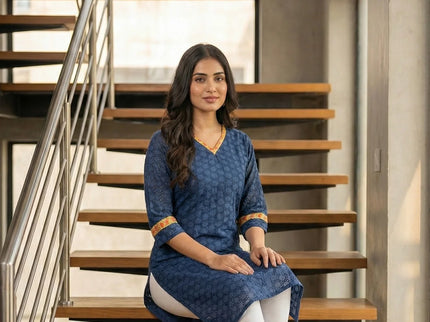 Textured fabric with all-over perforated geometric design Top