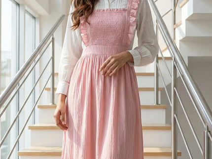 Elegant Plum Smocked Pinafore Set