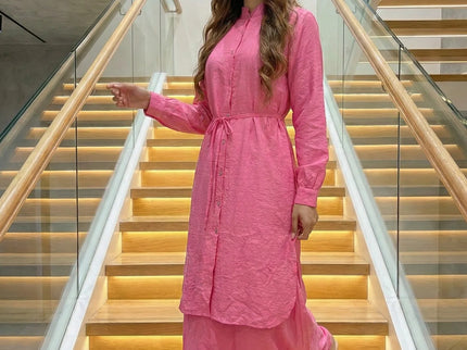 Vibrant Pink Modest Co-Ord Set
