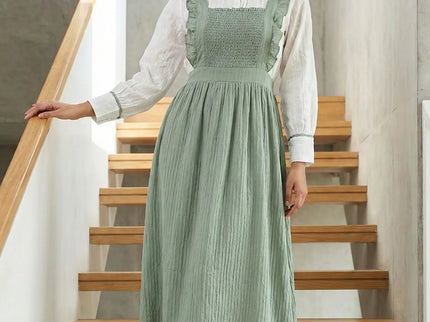 Elegant Plum Smocked Pinafore Set