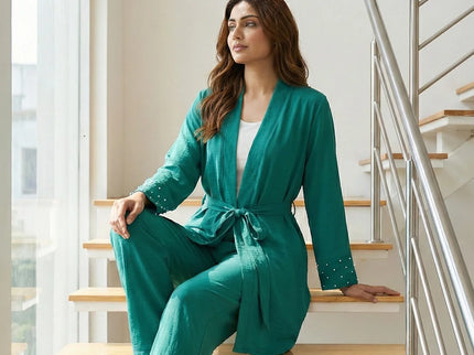 Embellished Tie-Waist Co-ord Set