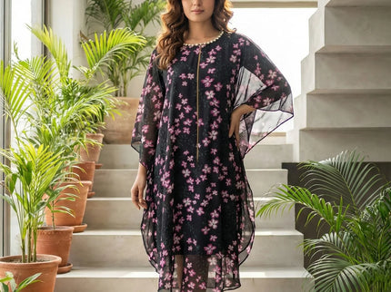 Effortless Floral Kaftan Dress