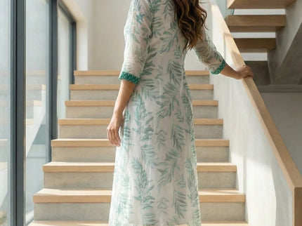 Elegant Sheer Floral Overlay Tunic Top