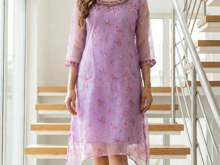 Elegant Sheer Floral Overlay Tunic Top