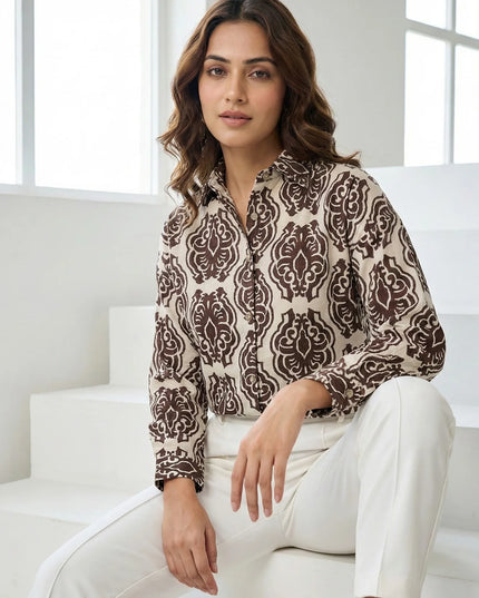 Signature Print Tunic Shirt