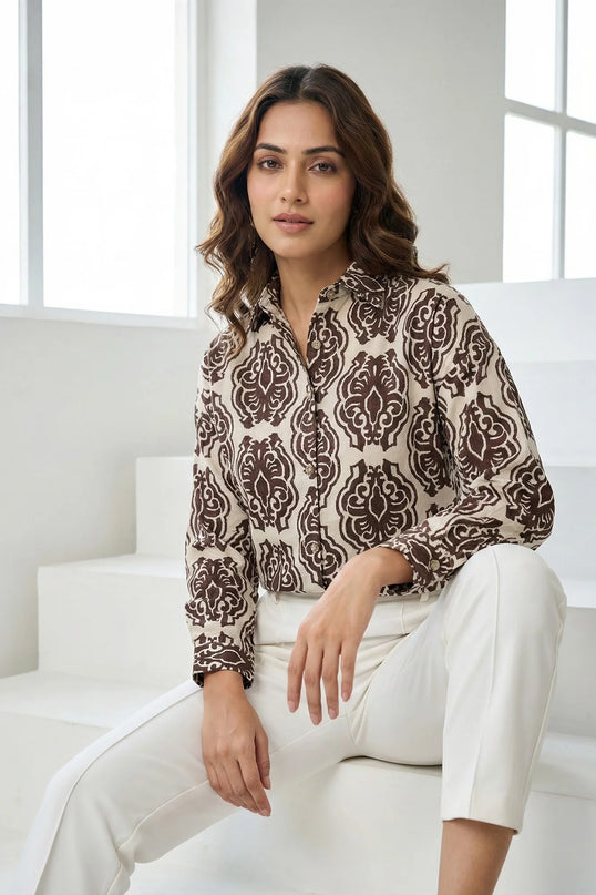 Signature Print Tunic Shirt